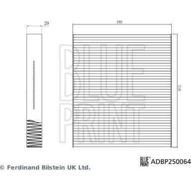 Blue Print | Filter, Innenraumluft | ADBP250064