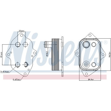 Nissens | Ölkühler, Motoröl | 91103