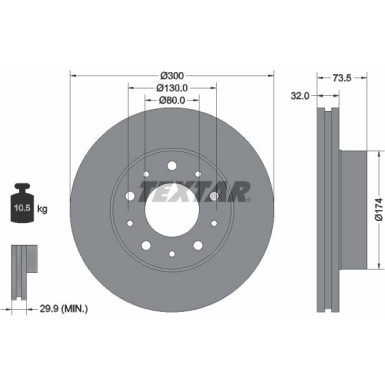 Textar | Bremsscheibe | 92157303