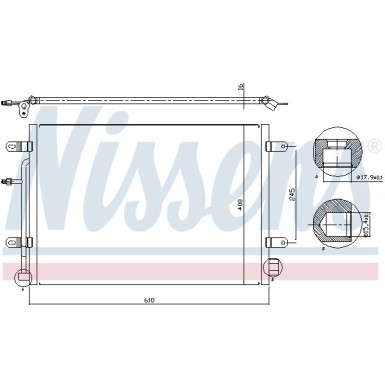 Nissens | Kondensator, Klimaanlage | 94851