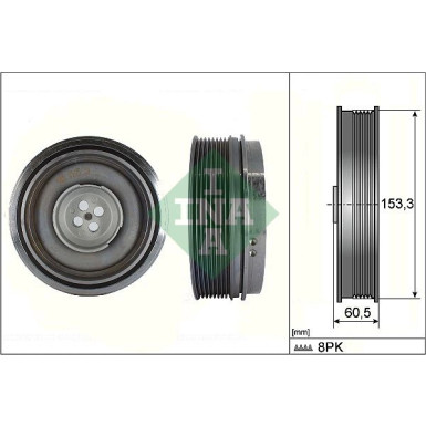 INA | Riemenscheibe, Kurbelwelle | 544 0505 10