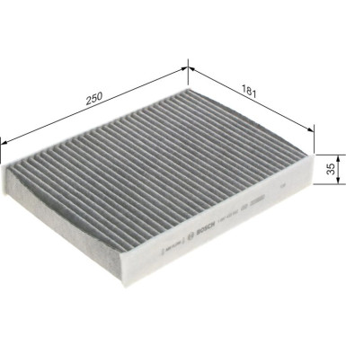 BOSCH 1 987 435 562 Innenraumfilter FILTER+pro