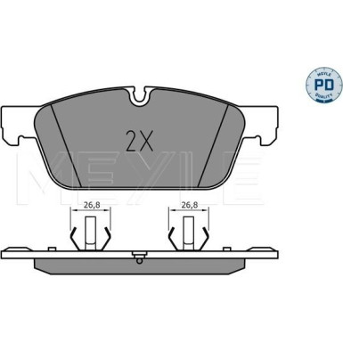 Meyle | Bremsbelagsatz, Scheibenbremse | 025 255 3119/PD