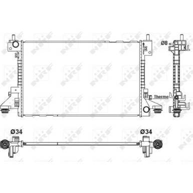 NRF | Kühler, Motorkühlung | 53160