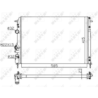 NRF | Kühler, Motorkühlung | 58175A