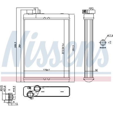 Nissens | Wärmetauscher, Innenraumheizung | 70231