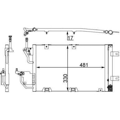 Mahle | Kondensator, Klimaanlage | AC 400 000S