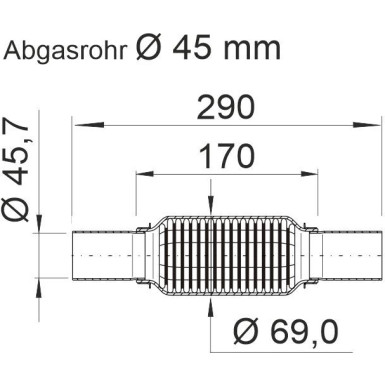 Ernst | Flexrohr, Abgasanlage | 464031