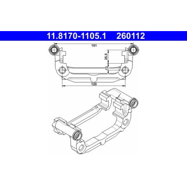 ATE | Halter, Bremssattel | 11.8170-1105.1