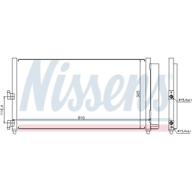 Nissens | Kondensator, Klimaanlage | 94727