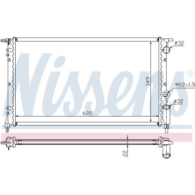 Nissens | Kühler, Motorkühlung | 63918