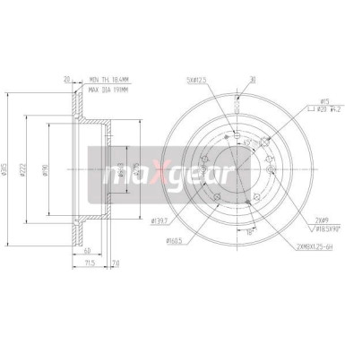 Maxgear | Bremsscheibe | 19-2372