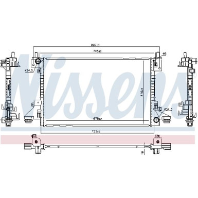 Nissens | Kühler, Motorkühlung | 630766