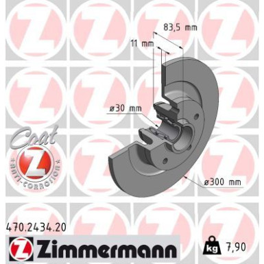 Zimmermann | Bremsscheibe | 470.2434.20