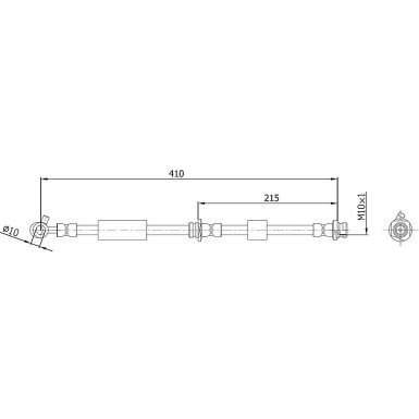 Metzger | Bremsschlauch | 4112536