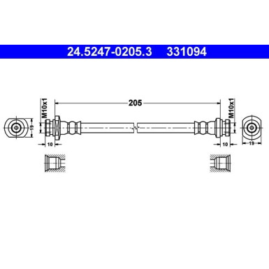 ATE | Bremsschlauch | 24.5247-0205.3