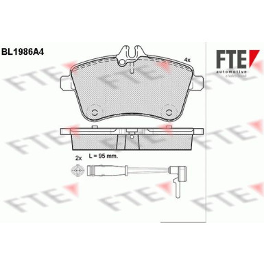 FTE | Bremsbelagsatz, Scheibenbremse | 9010575