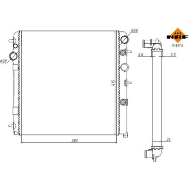 NRF | Kühler, Motorkühlung | 50447A