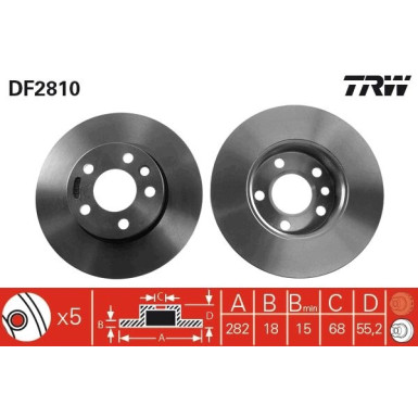 TRW | Bremsscheibe | DF2810