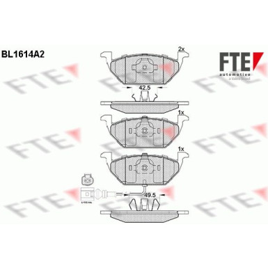 FTE | Bremsbelagsatz, Scheibenbremse | 9010250