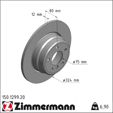 Zimmermann | Bremsscheibe | 150.1299.20