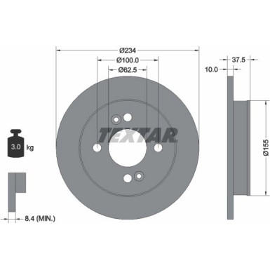 Textar | Bremsscheibe | 92147203