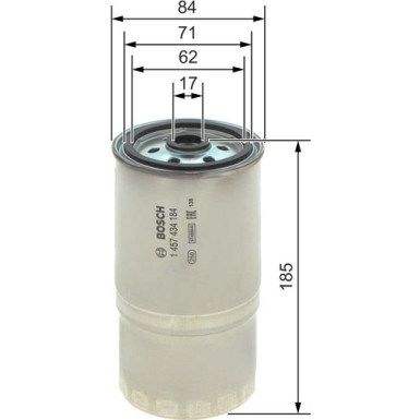 BOSCH | Kraftstofffilter | 1 457 434 184