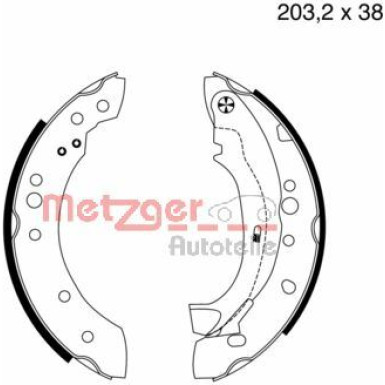 Metzger | Bremsbackensatz | MG 961