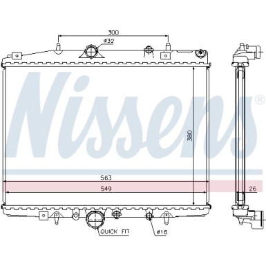 Nissens | Kühler, Motorkühlung | 63703