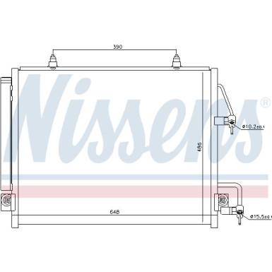 Nissens | Kondensator, Klimaanlage | 940166