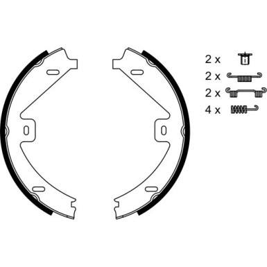 BOSCH | Bremsbackensatz, Feststellbremse | 0 986 487 752