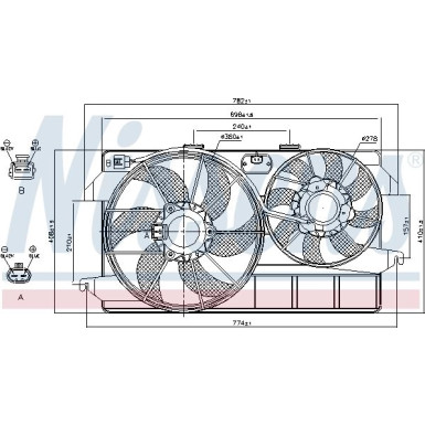 Nissens | Lüfter, Motorkühlung | 85263