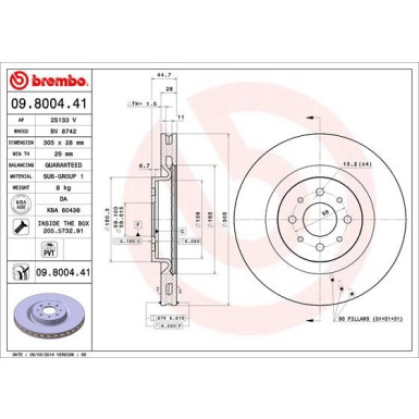 Brembo | Bremsscheibe | 09.8004.41