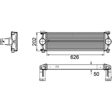 Mahle | Ladeluftkühler | CI 254 000P