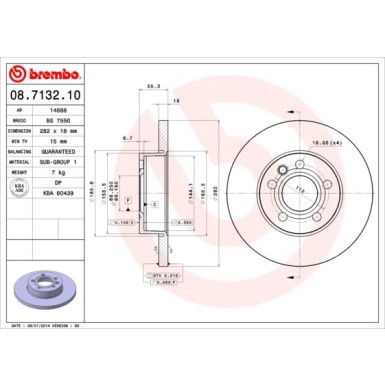 Brembo | Bremsscheibe | 08.7132.10