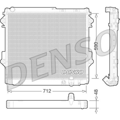 Denso | Kühler, Motorkühlung | DRM50075