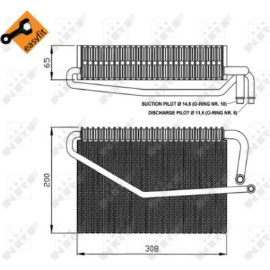 NRF | Verdampfer, Klimaanlage | 36122