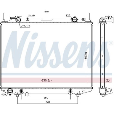 Nissens | Kühler, Motorkühlung | 68535