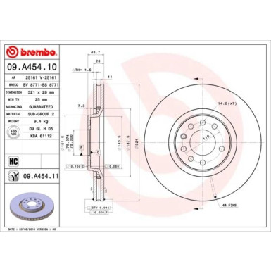 Brembo | Bremsscheibe | 09.A454.11