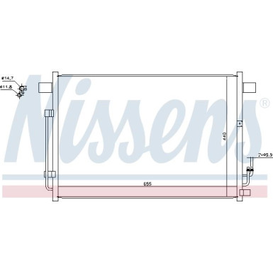 Nissens | Kondensator, Klimaanlage | 940403