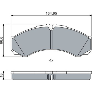 BOSCH | Bremsbelagsatz, Scheibenbremse | 0 986 424 833