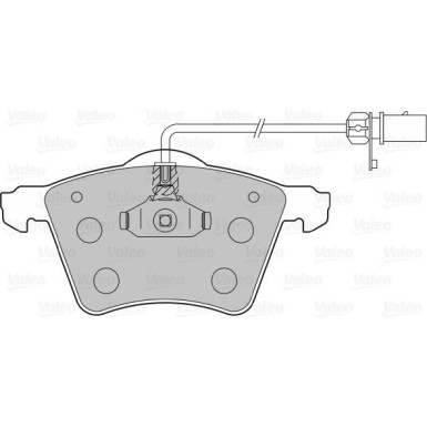 Valeo | Bremsbelagsatz, Scheibenbremse | 598858