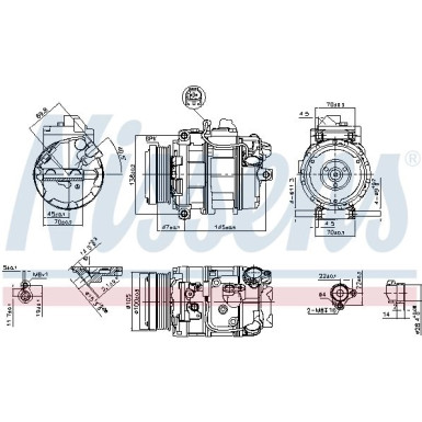 Nissens | Kompressor, Klimaanlage | 89212