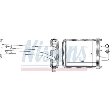 Nissens | Wärmetauscher, Innenraumheizung | 77540