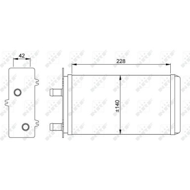 NRF | Wärmetauscher, Innenraumheizung | 53214