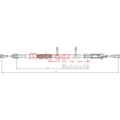 Metzger | Seilzug, Feststellbremse | 10.4740