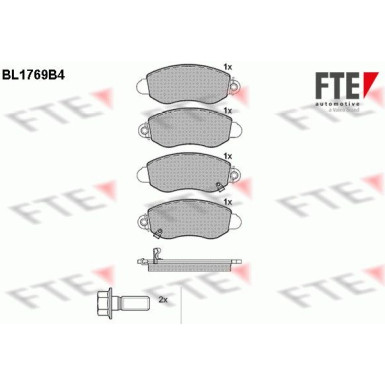 FTE | Bremsbelagsatz, Scheibenbremse | 9010339