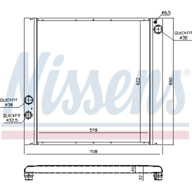 Nissens | Kühler, Motorkühlung | 64327