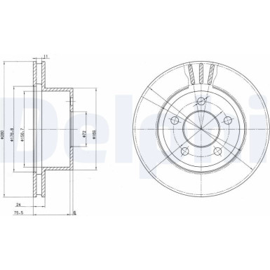 Delphi | Bremsscheibe | BG3533