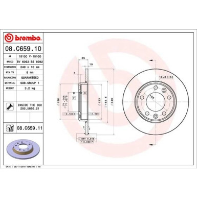 Brembo | Bremsscheibe | 08.C659.11